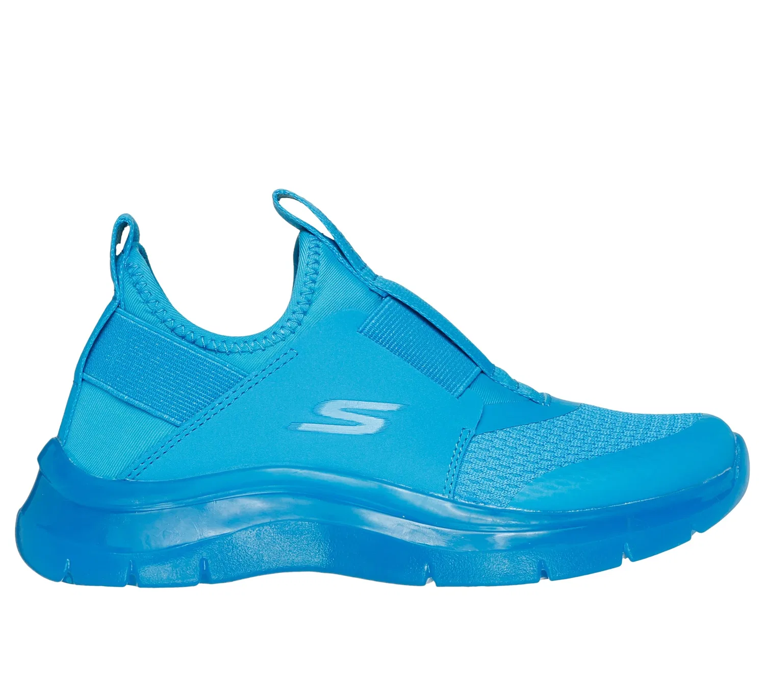 Детские кроссовки для мальчиков с прозрачной подошвой Skech Fast Ice Skechers, Aqua — фото 2