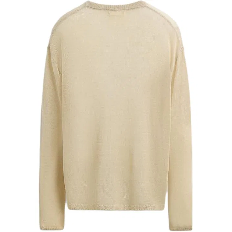 Мужской джемпер с длинным рукавом Light Beige ZARA, Светло-бежевый — фото 3