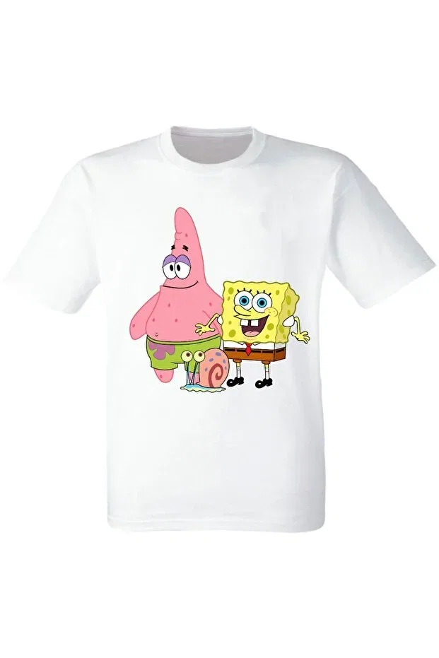 Детская футболка для девочек с принтом Spongebob Printed Children's T-Shirt Generic Brands, White