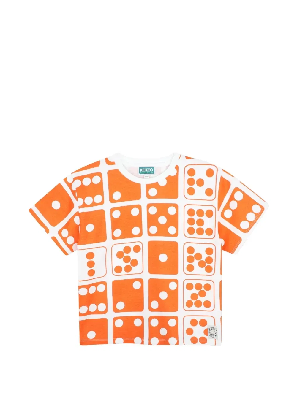 Футболка с принтом Kenzo Kids, оранжевый