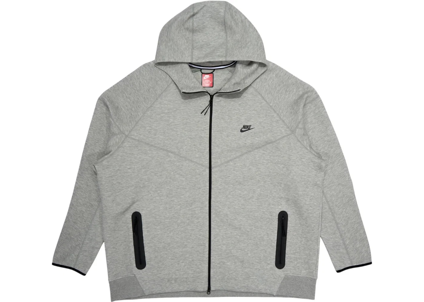 Мужская худи с застежкой-молнией Nike Sportswear Tech Fleece Windrunner, Dark Grey Heather/Black