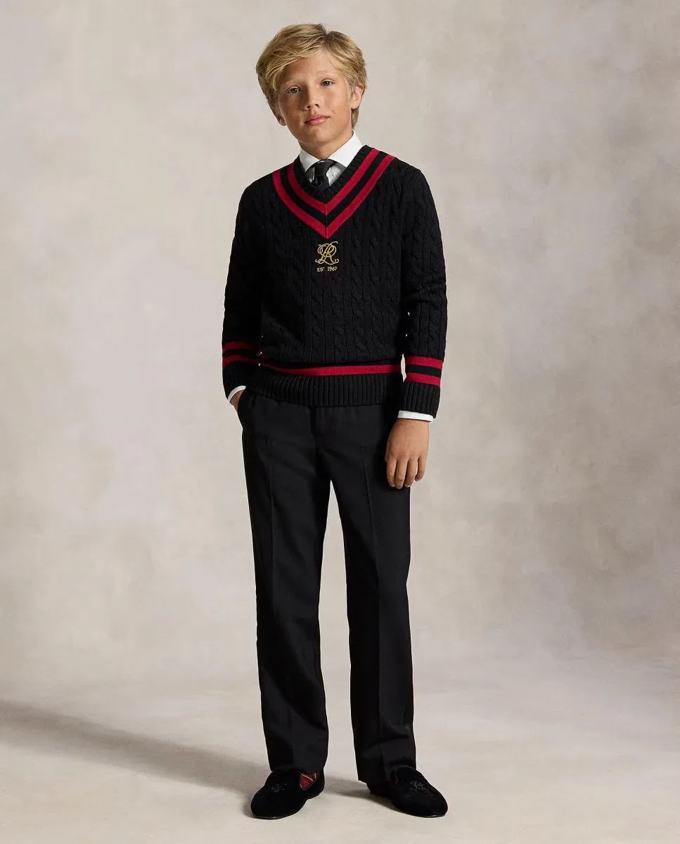 Джемпер с вышивкой, Unisex Críquet Logotipo, Polo Ralph Lauren, черный — фото 3