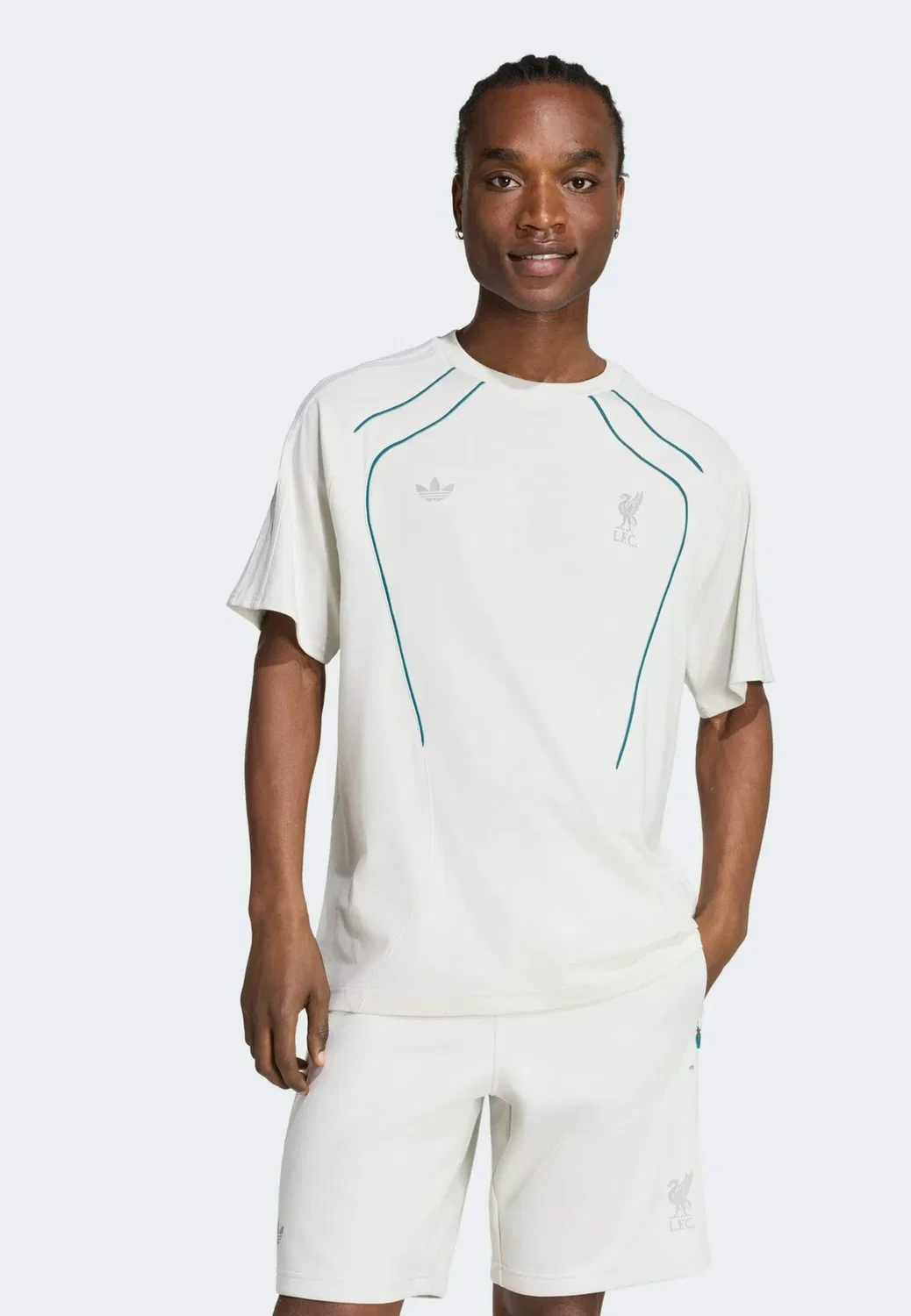 Футболка LFC с коротким рукавом - футболка с принтом Adidas Originals, Orbit Grey