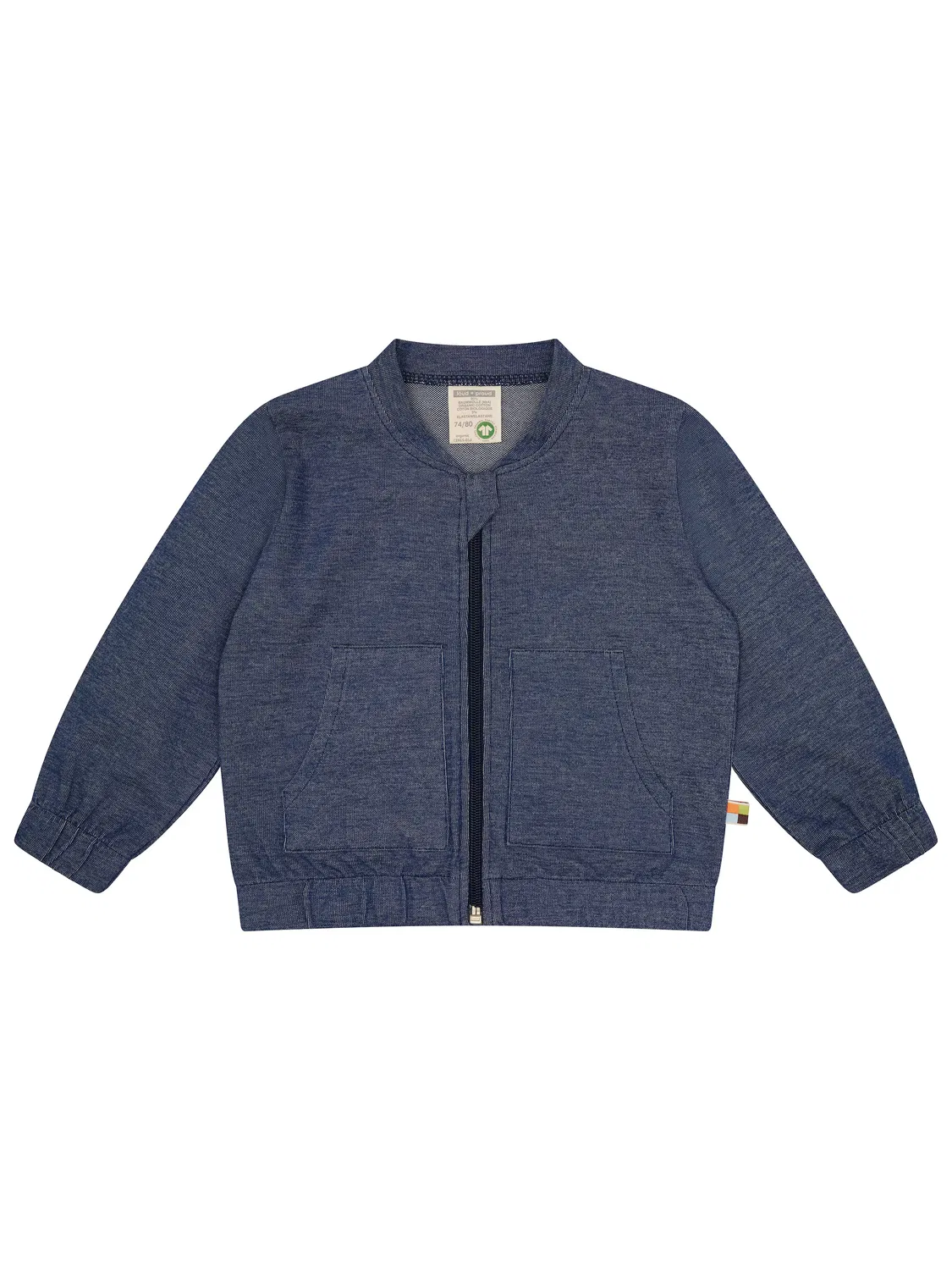 Толстовка на молнии "Jacke Denim-Optik" Loud + Proud, Ultramarine Blue