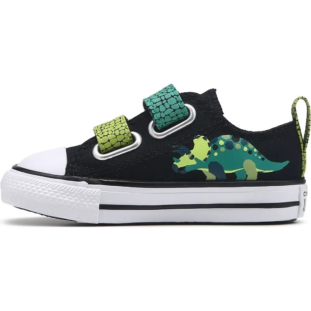 Детские низкие кроссовки Chuck Taylor All Star 2V для малышей Converse, Black/Dino — фото 3