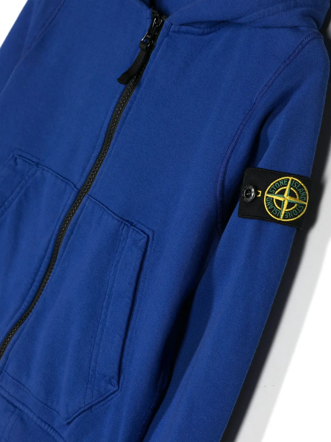 Худи на молнии с эмблемой Компас Stone Island, электрический синий — фото 3