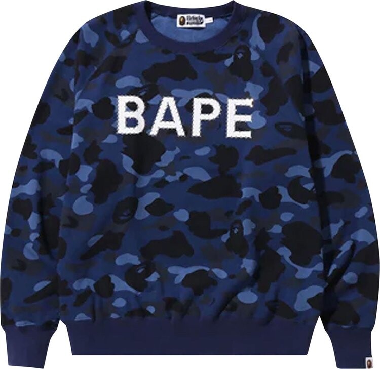 

Толстовка BAPE Color Camo Crystal Stone Relaxed Fit Crewneck 'Navy', синий