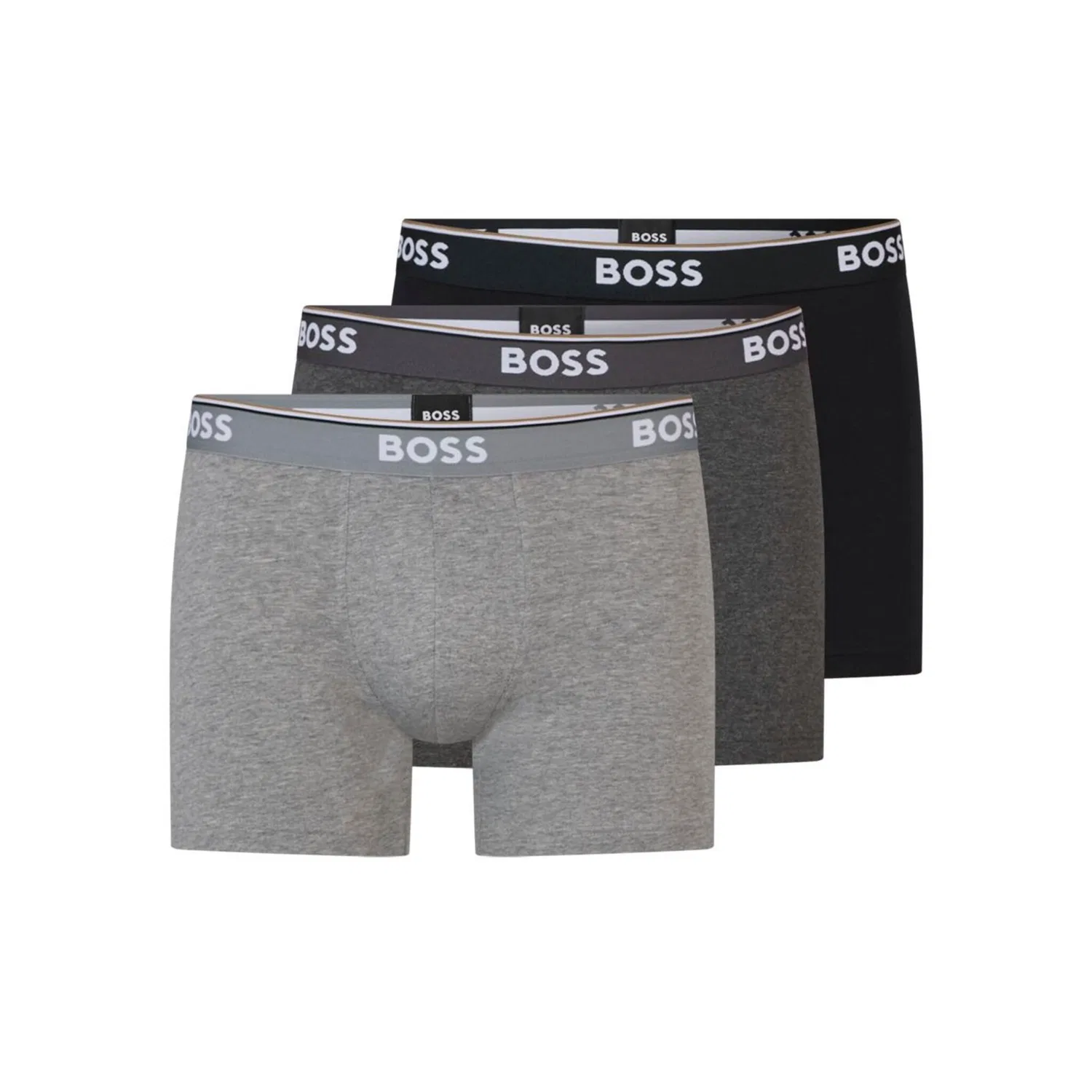 Мужские боксеры из 3 штук с эластичным поясом BOSS, Black — фото 2