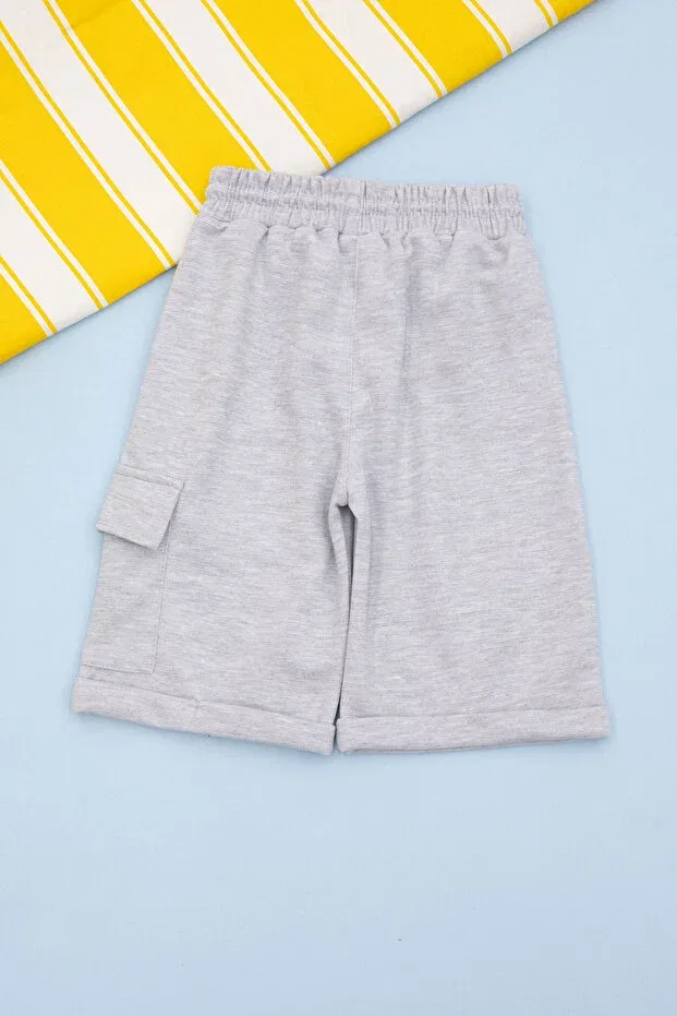 Детские шорты для мальчиков с одним карманом Cansın Mini, Gray — фото 3