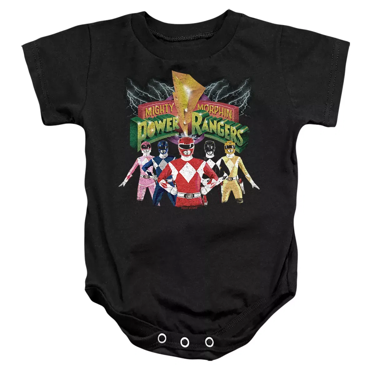 Детское боди с коротким рукавом Power Rangers, Black