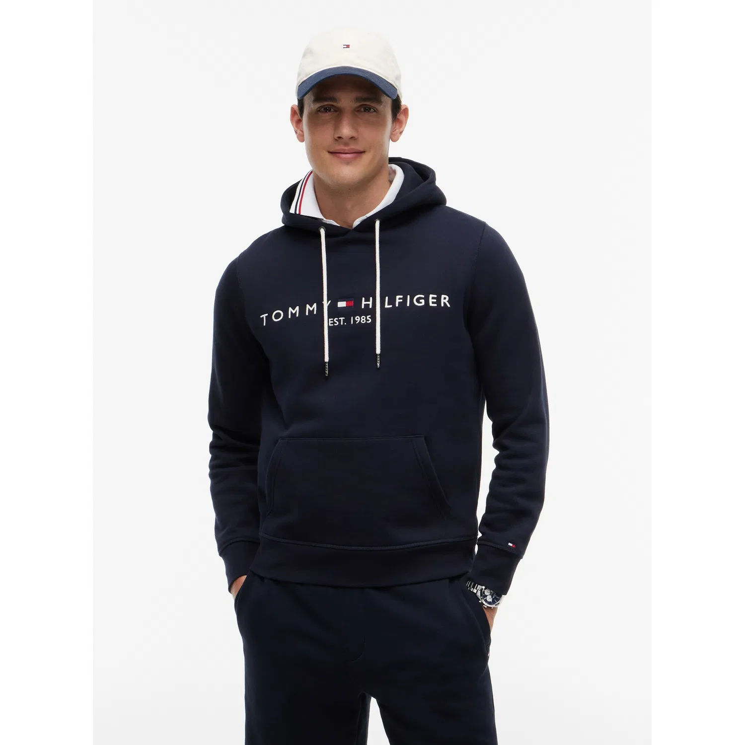 Мужской худи с логотипом Tommy Hilfiger, Sky Captain