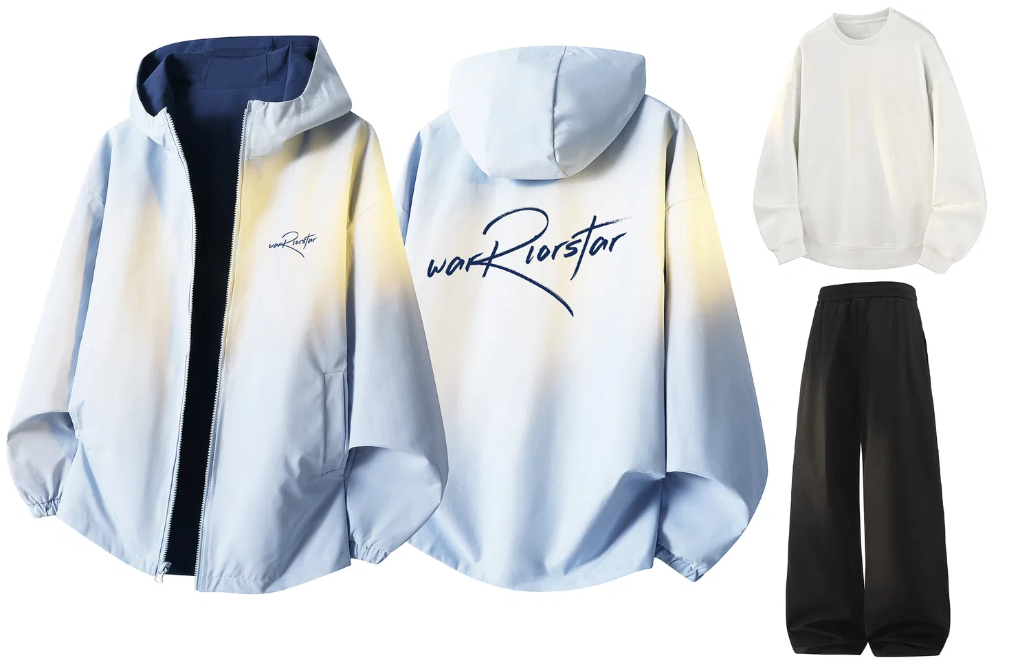 Детский комплект куртка и брюки с принтом Moon Blue Reversible WARRIOR