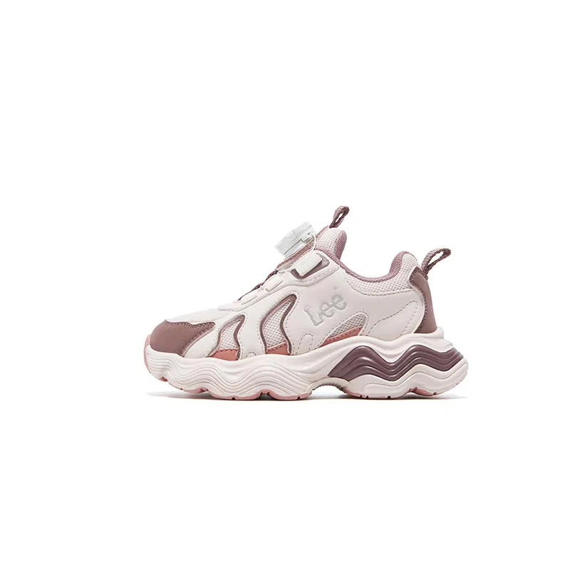 Детские кроссовки из синтетической кожи с текстилем Lee, Pink