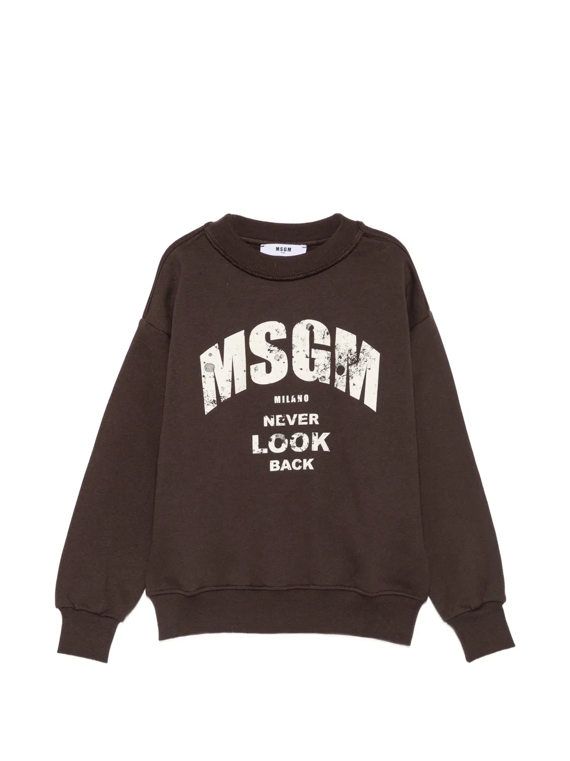 MSGM Свитшот коричневый с логотипом