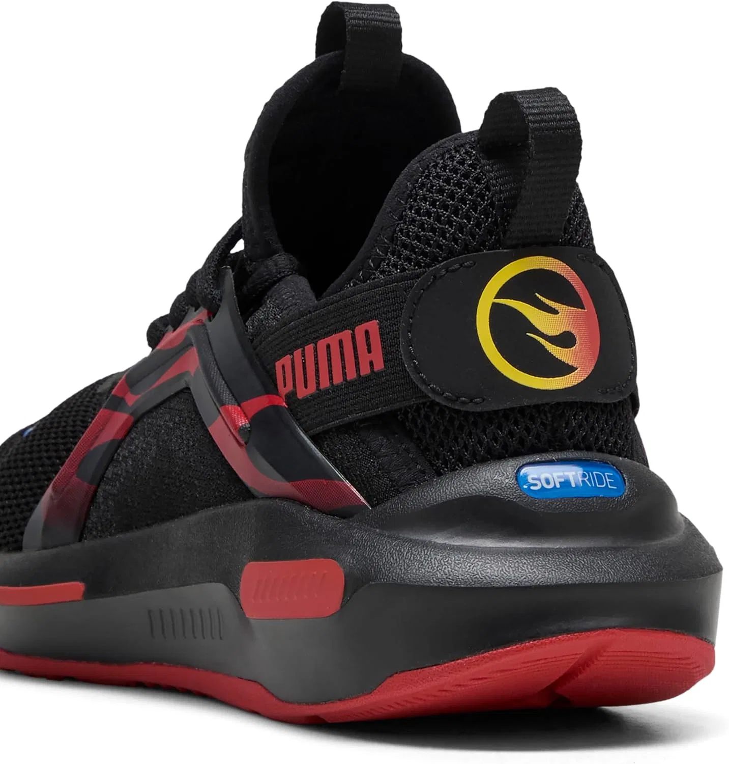 Детские кроссовки для мальчиков Softride Enzo PUMA, Puma Black-Red Fire — фото 3