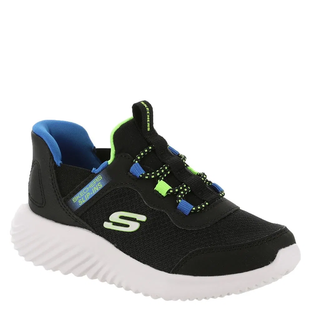 Детские кроссовки для мальчиков с памятью формы Bounder Skechers, Black Anthracite Heather — фото 2