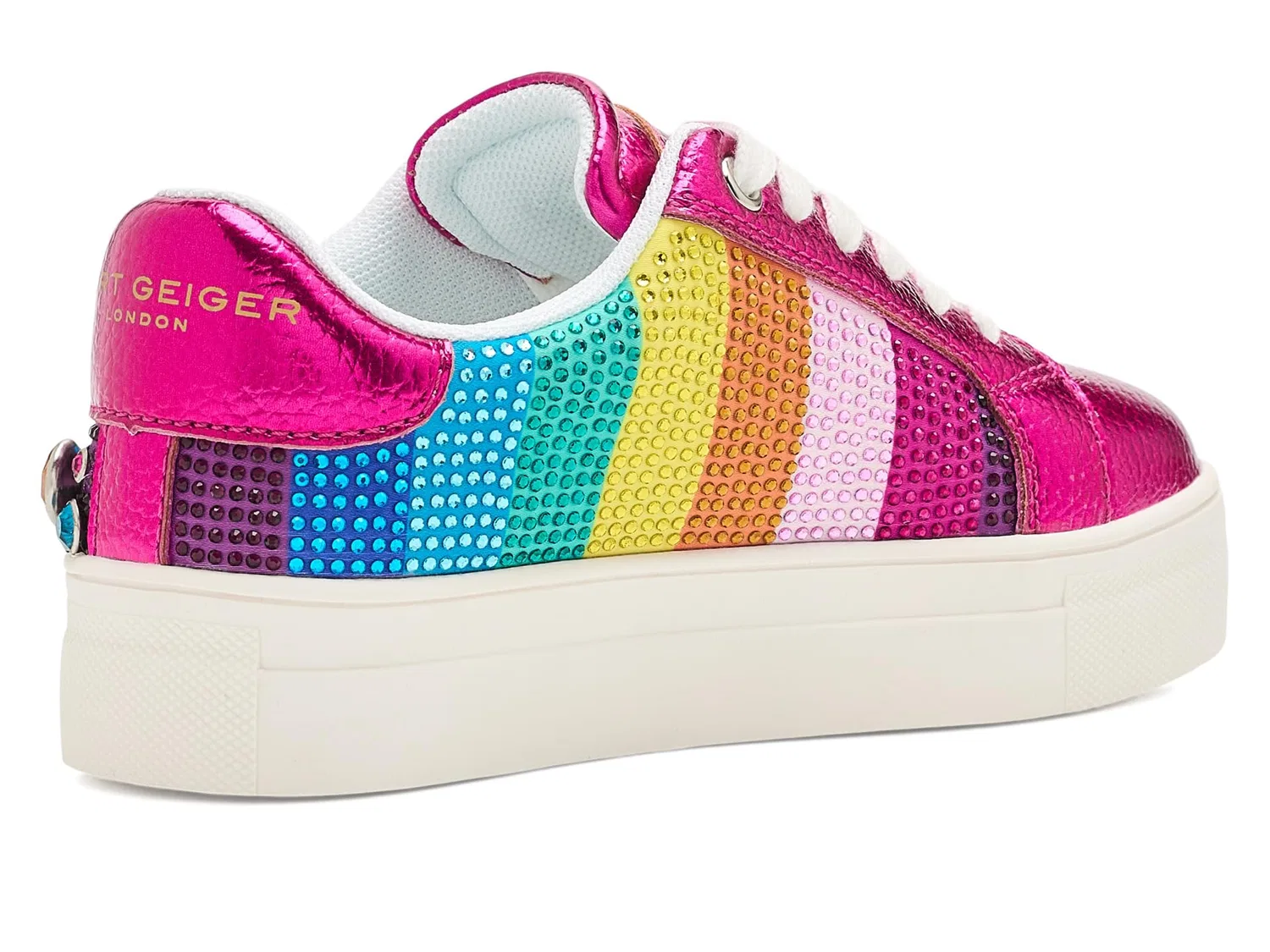 Кроссовки Mini Laney Tutti Frutti (для маленьких и больших детей) Kurt Geiger London Kids, Fuchsia Multi — фото 4