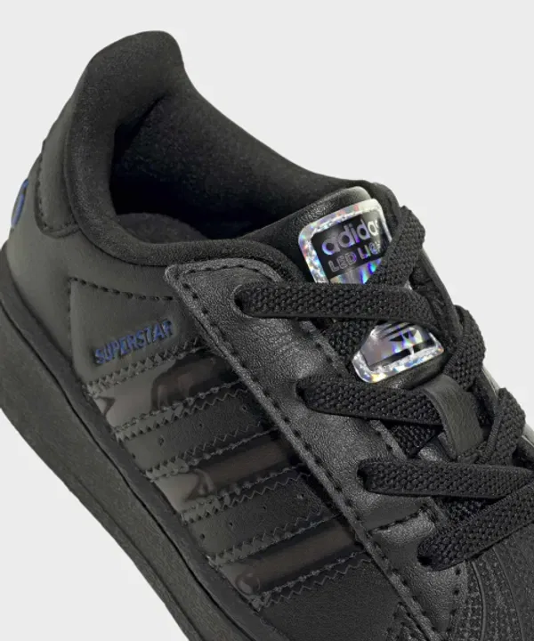 Кроссовки Superstar LED с подсветкой, EL Infant Adidas, черный — фото 3