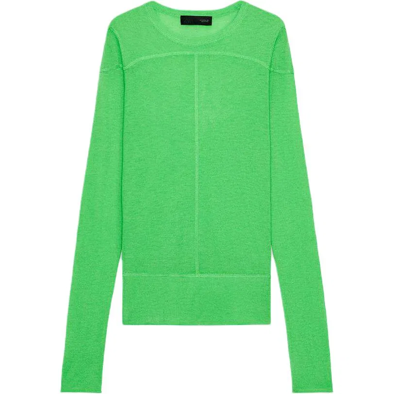 Женский свитер с круглым вырезом Green ZARA, Green