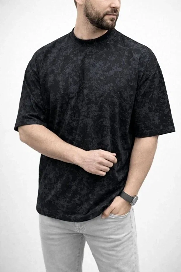 Мужская футболка с принтом Oversize T-Shirt Vexor, Black — фото 3