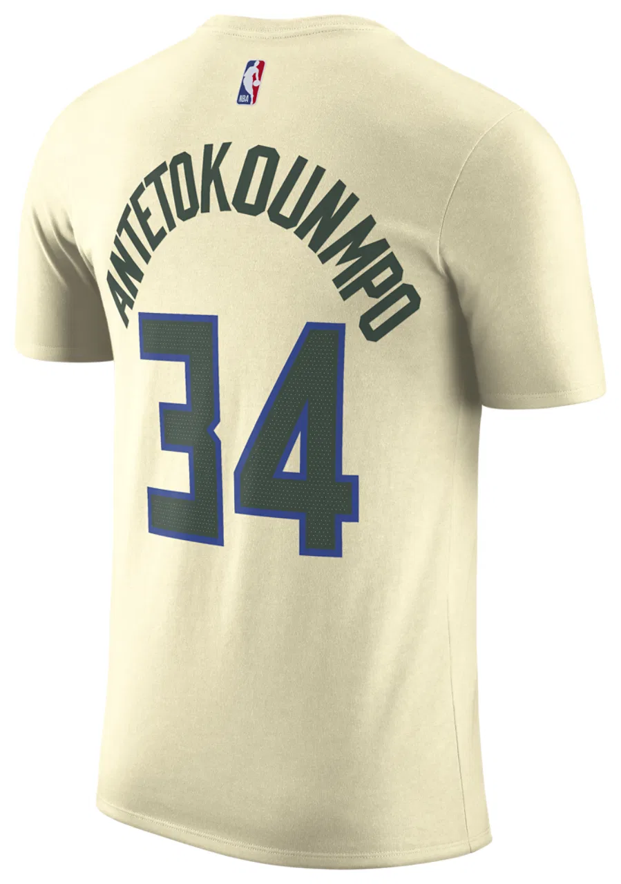 Футболка мужская Essential Statement NN Milwaukee Bucks Nike, цвет Tan/Multi — фото 2