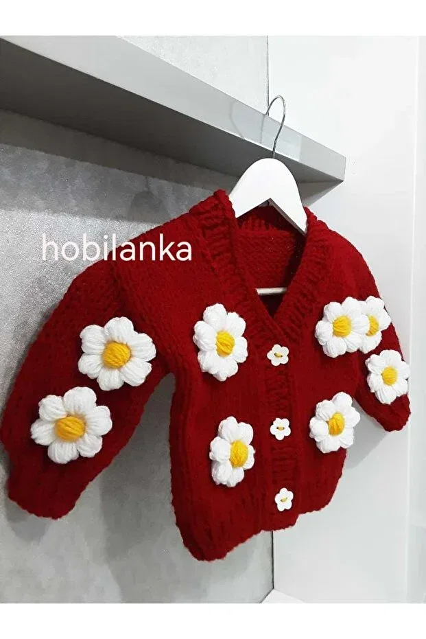 Детский кардиган с длинным рукавом Hobilanka, Red