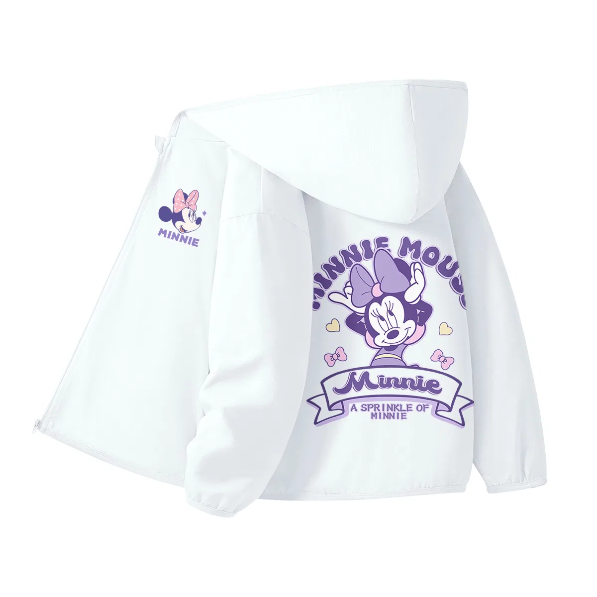 Детская ветровка с защитой от солнца, Crew Neck, Disney, White