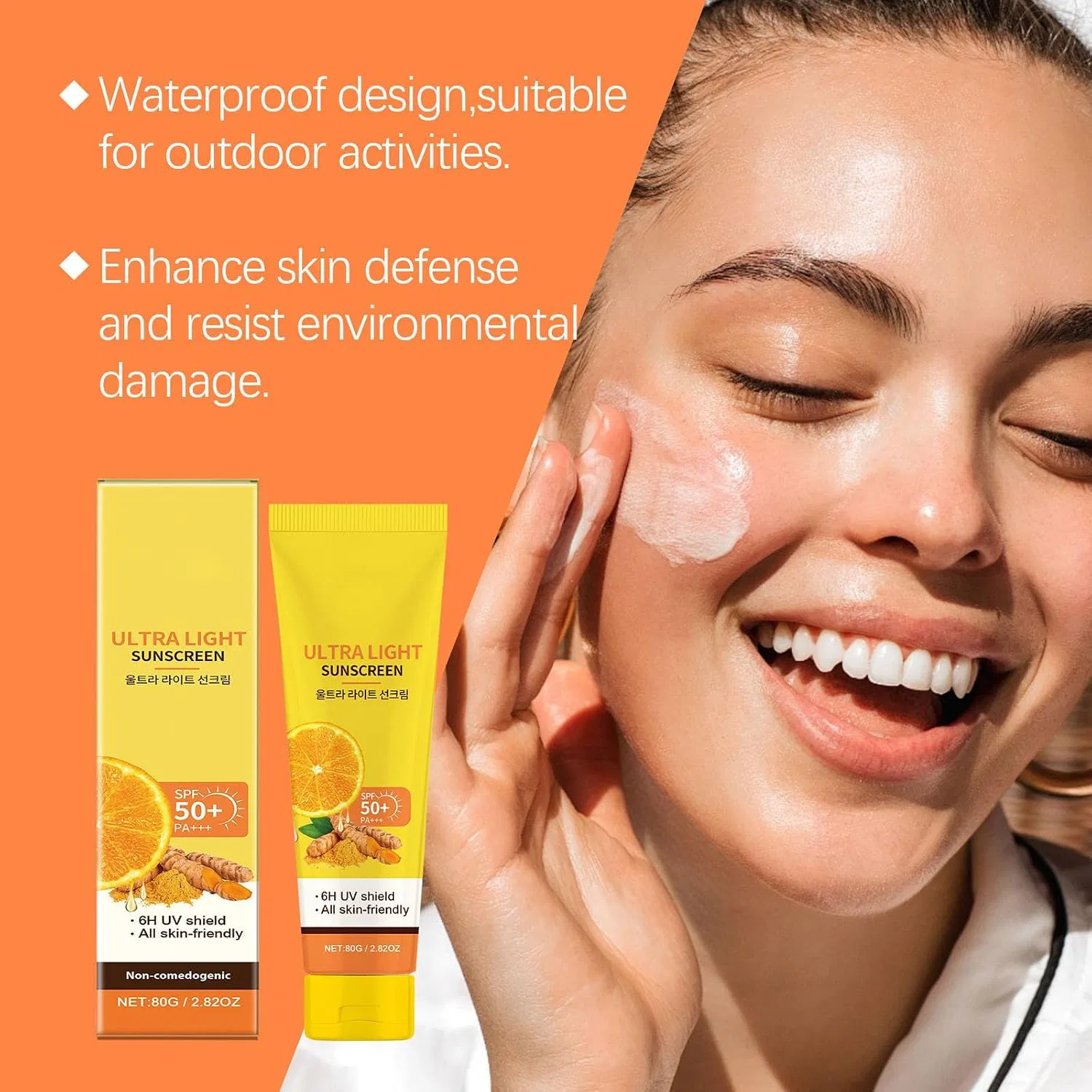 Солнцезащитный крем SPF 50, Generisch, 1 мл, Желтый — фото 2