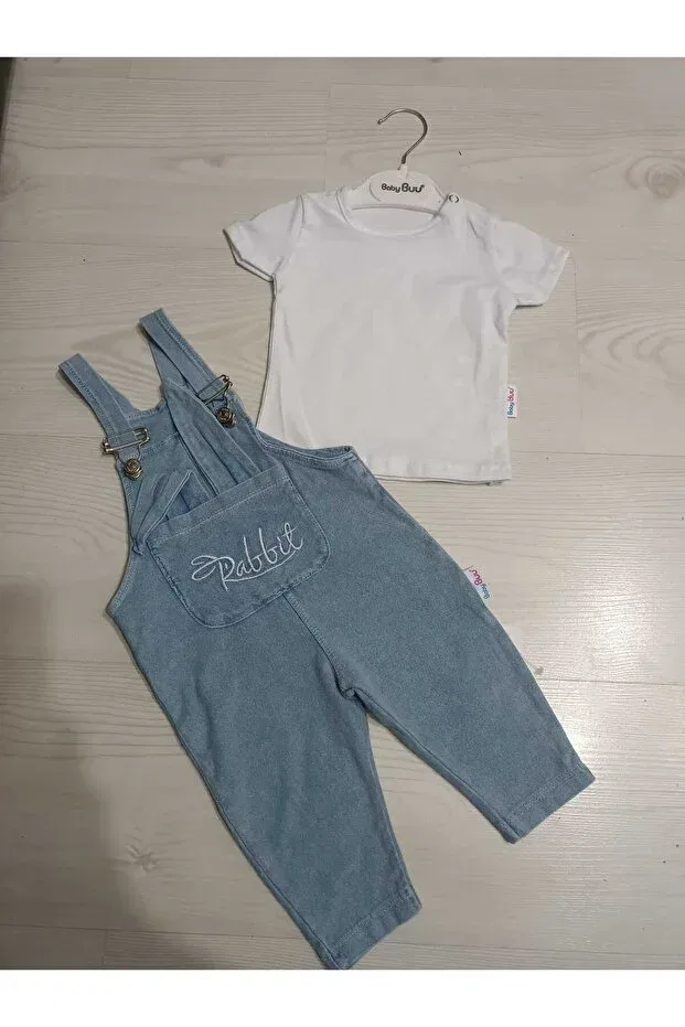 Детский комплект для новорожденных с джинсовым комбинезоном Baby Buu, Navy Blue — фото 4