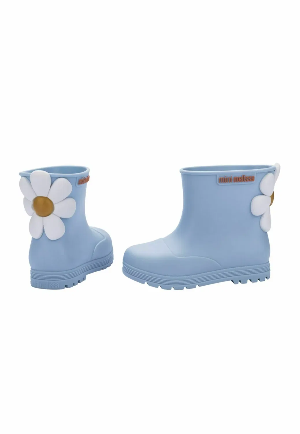Резиновые сапоги Boots welly bloomy bb - резиновые сапоги Mini Melissa, Bw Blue White — фото 4