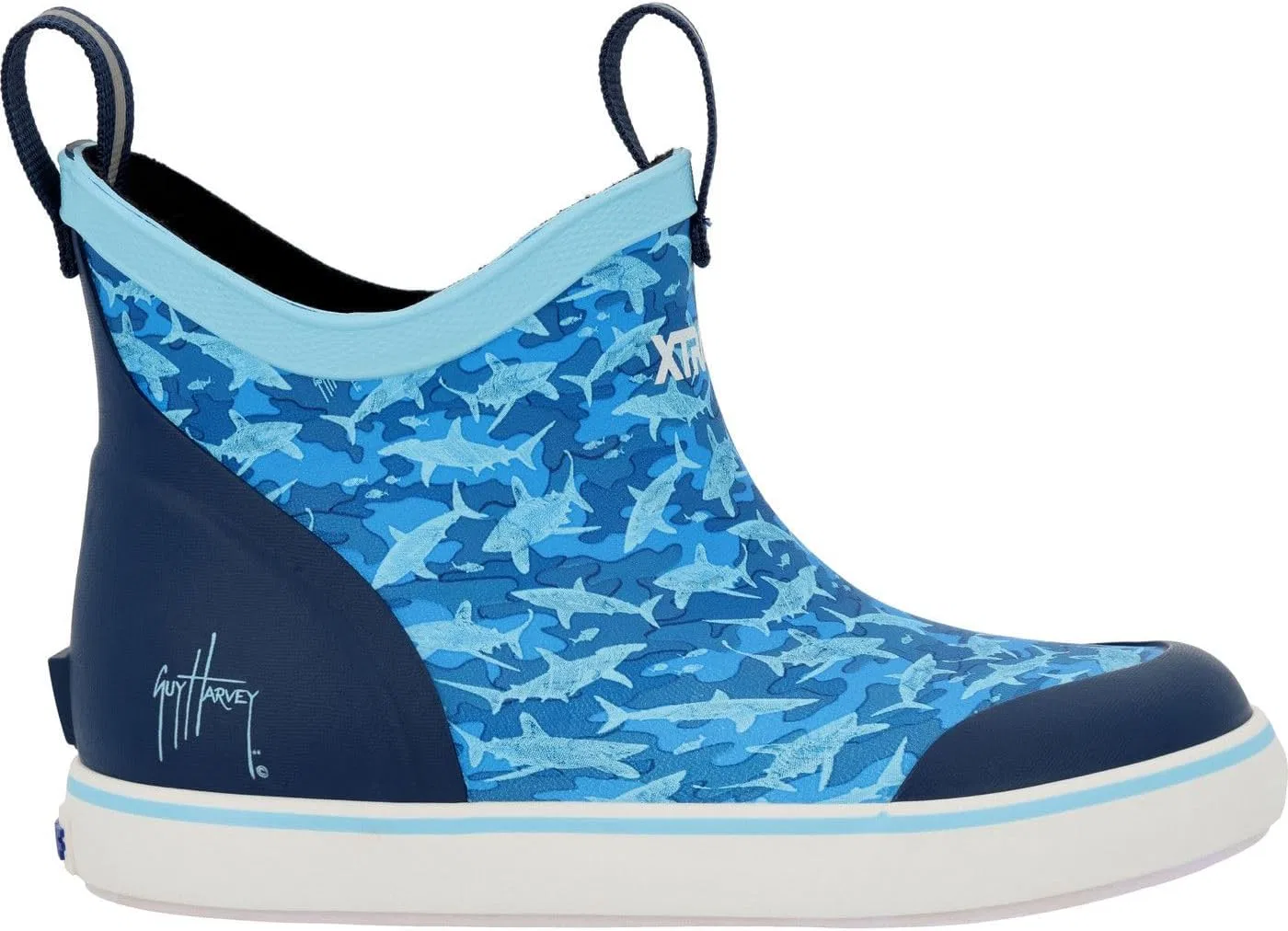 Детские ботинки с принтом Guy Harvey XTRATUF, Blue Shark Camo