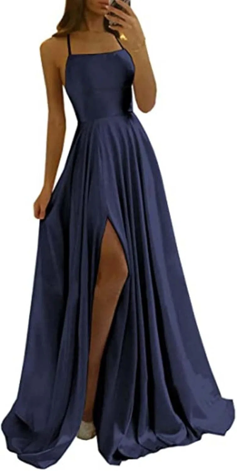 Женское вечернее платье с разрезом Chiffon, Navy