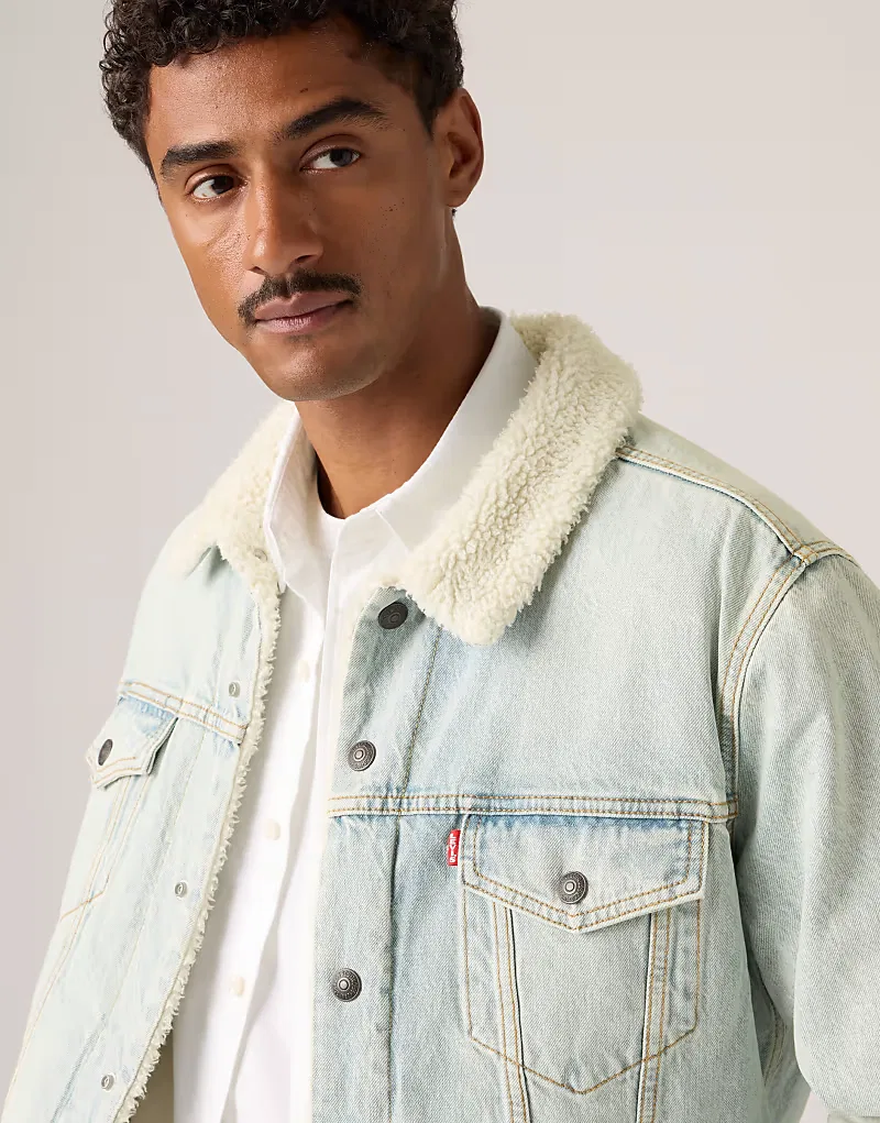 Куртка-тракер sherpa type iii из вельвета Levi's, голубой — фото 3