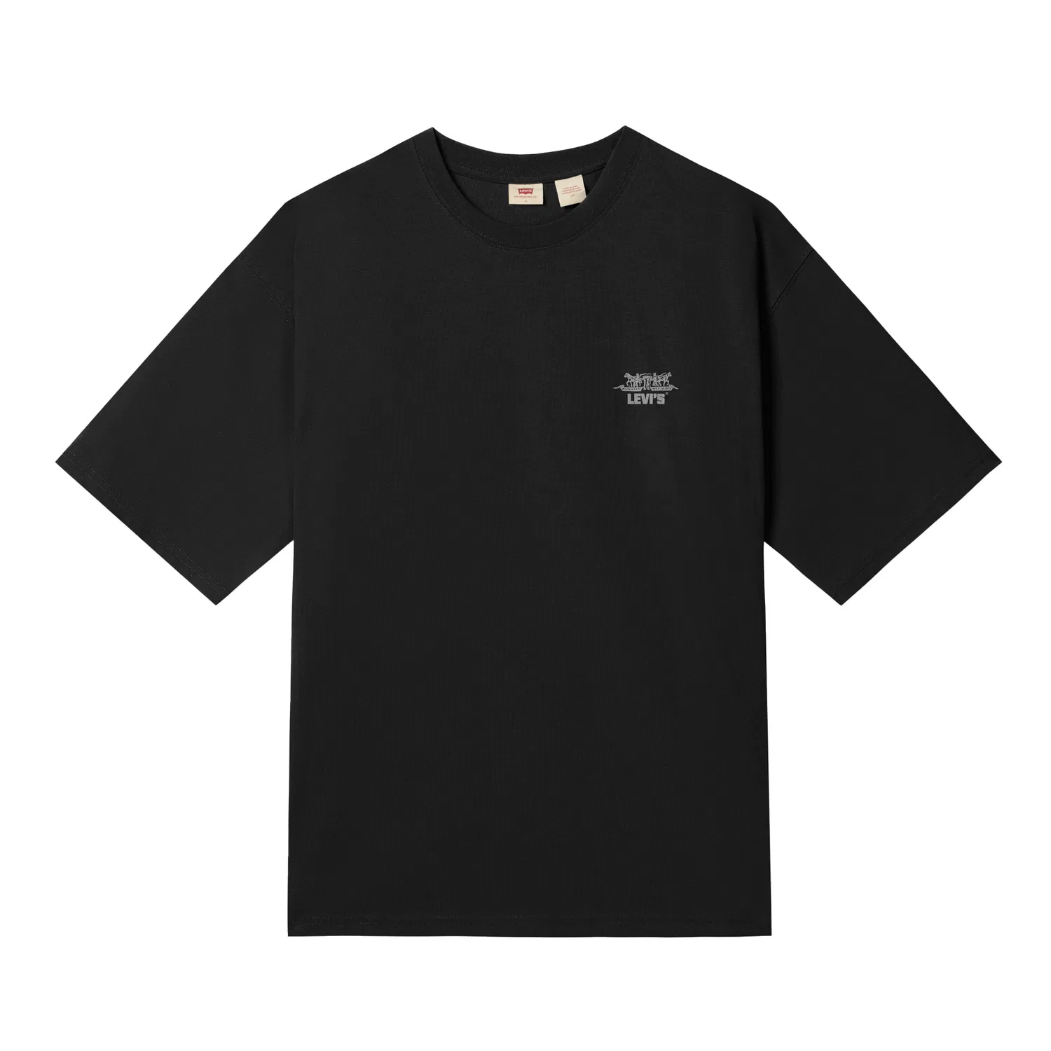 Футболка с круглым вырезом, прямой крой, Levis, Black