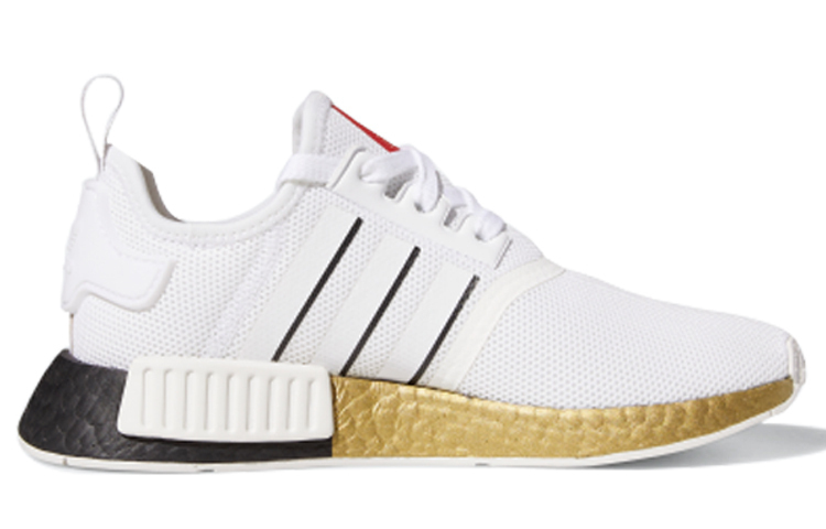 Кроссовки Adidas NMD R1 United By Sneakers Tokyo, белый/золотой/черный — фото 2