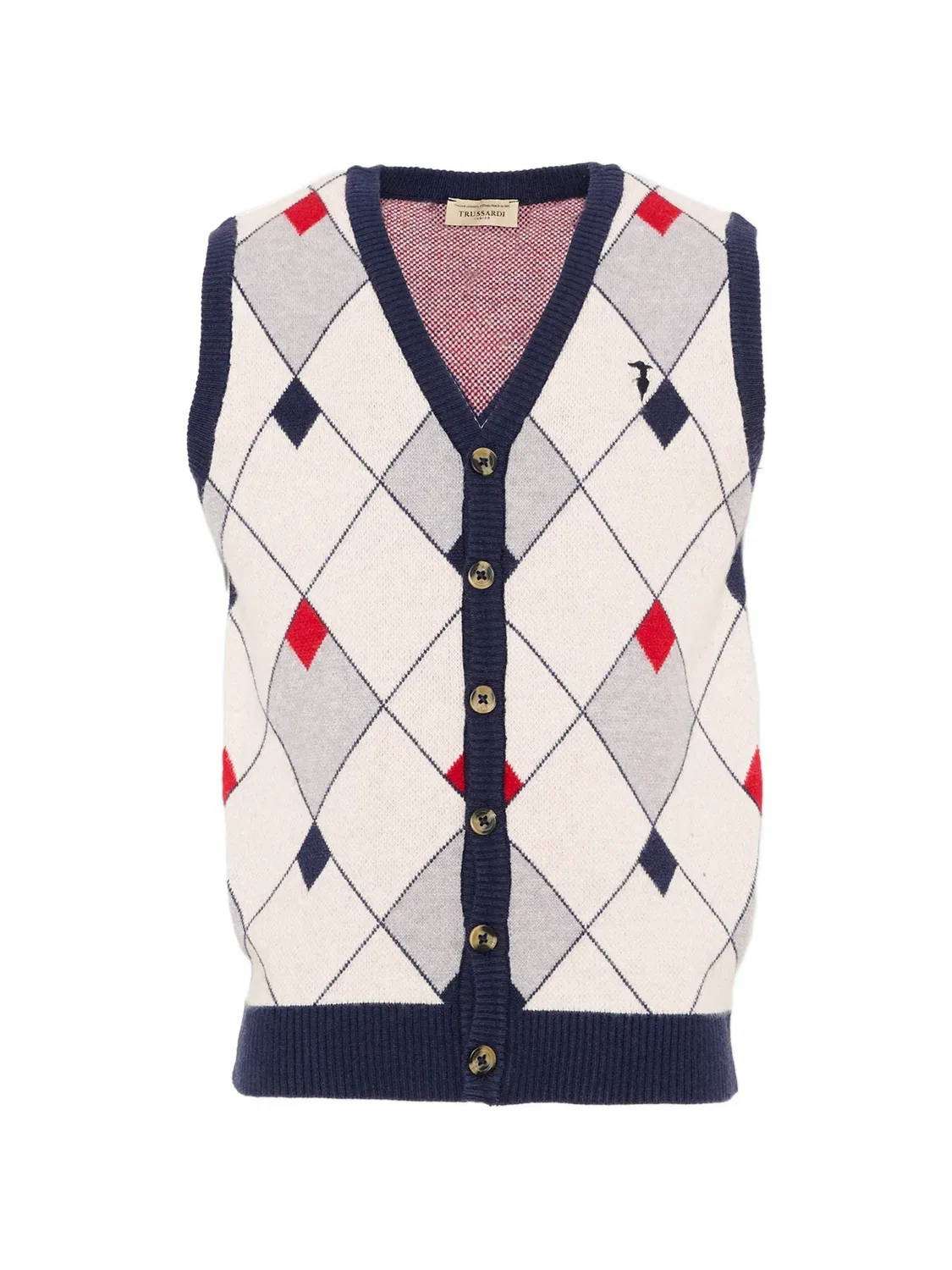 Жилет на пуговицах Trussardi Junior, синий