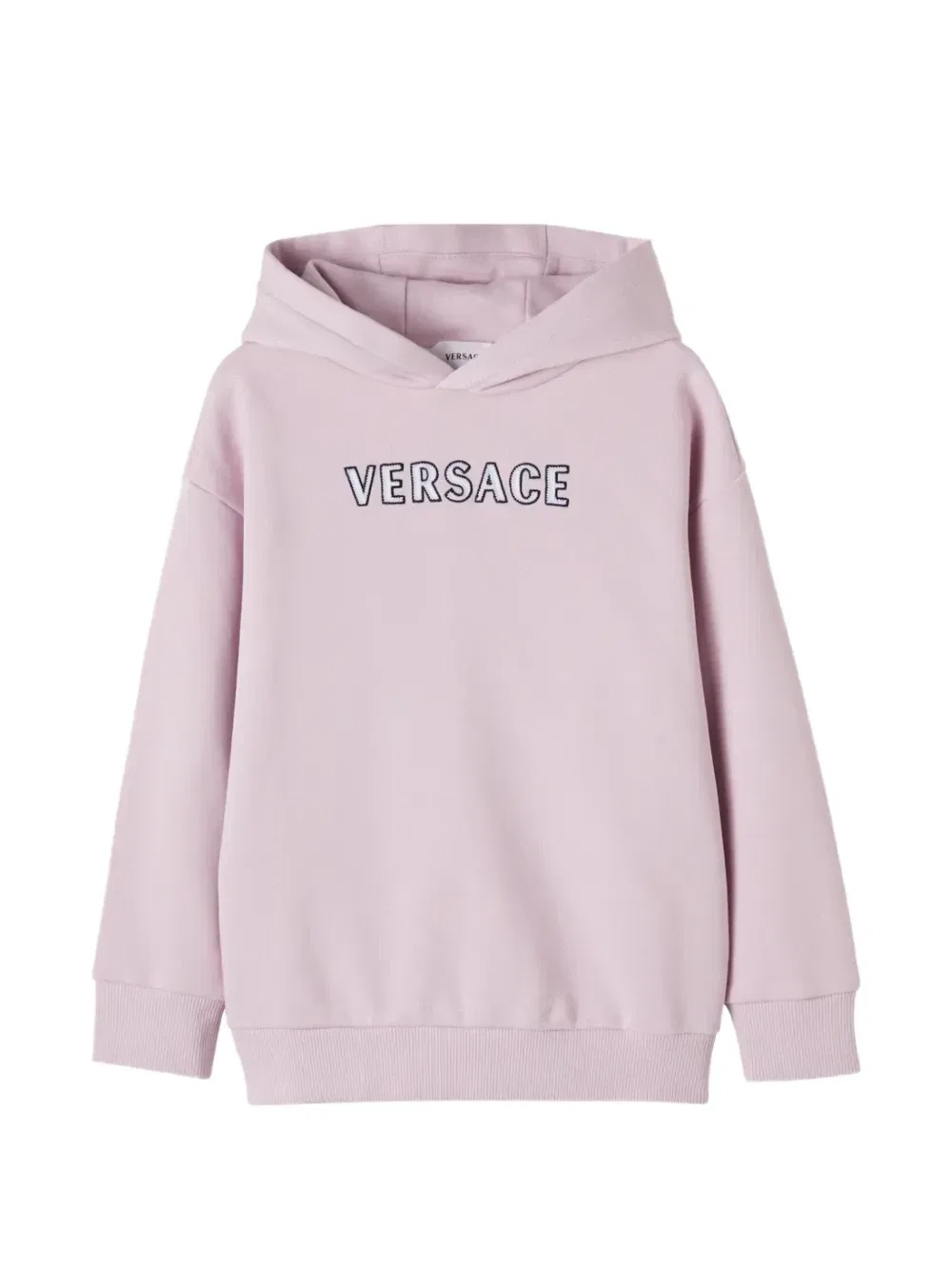 Худи с вышивкой логипа Versace Kids, розовый