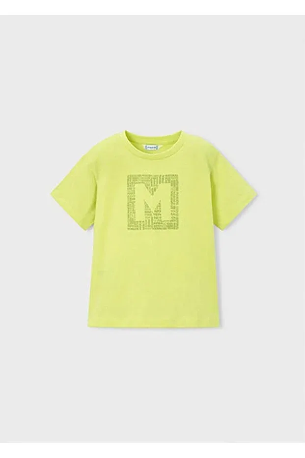 Детская футболка для мальчиков с принтом Summer boy's basic tshirt Mayoral, Green — фото 4