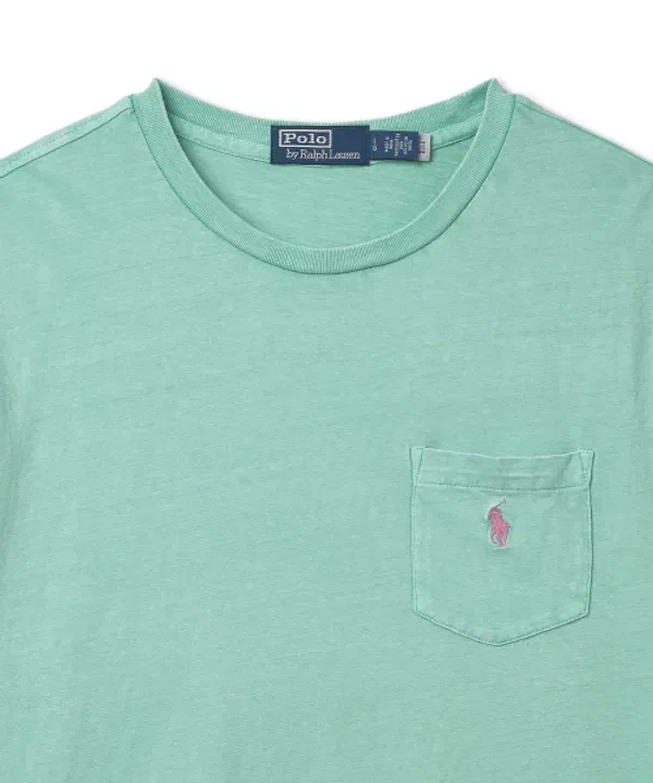 Футболка с коротким рукавом классический крой Polo Ralph Lauren, зеленый — фото 3