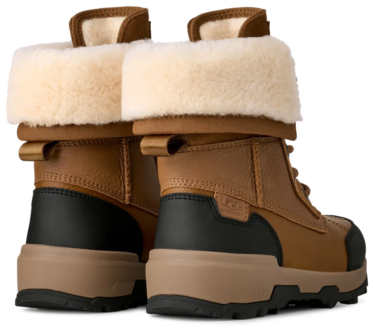 Детские зимние ботинки Adirondack UGG, цвет Black/Chestnut — фото 3