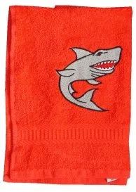 Махровое сауна полотенце с вышивкой акулы, S.B.J - Sportland, 70x180 см, Orange