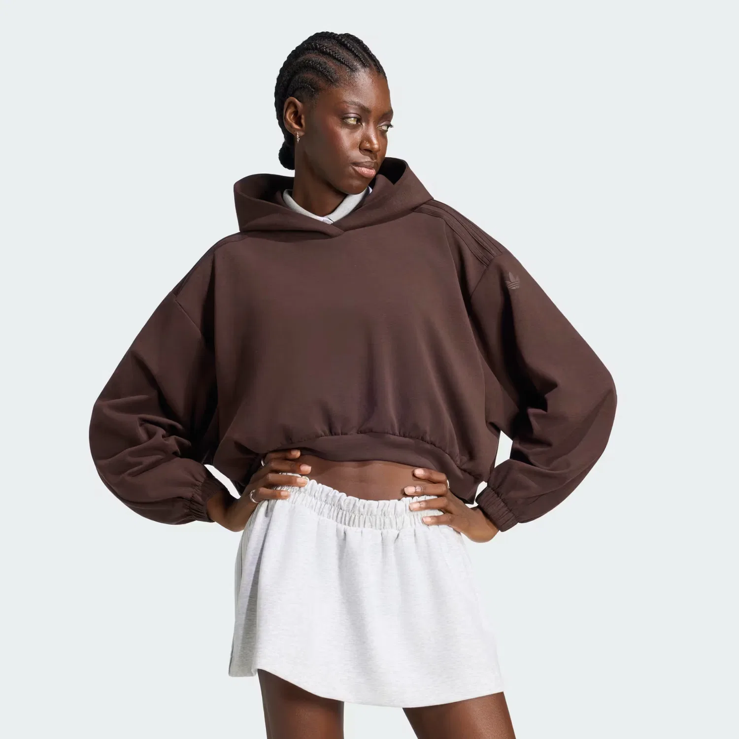 Женское худи оверсайз Adidas Originals, Aurora Coffee
