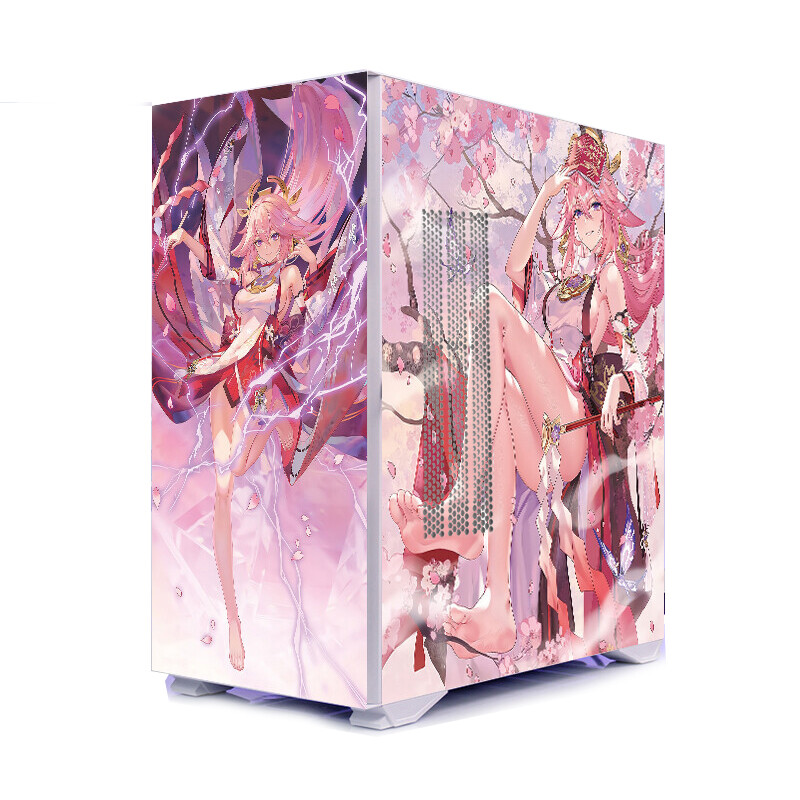 

Корпус Aigo YOGO K1 Custom Yae Miko, Mid Tower, белый/рисунок