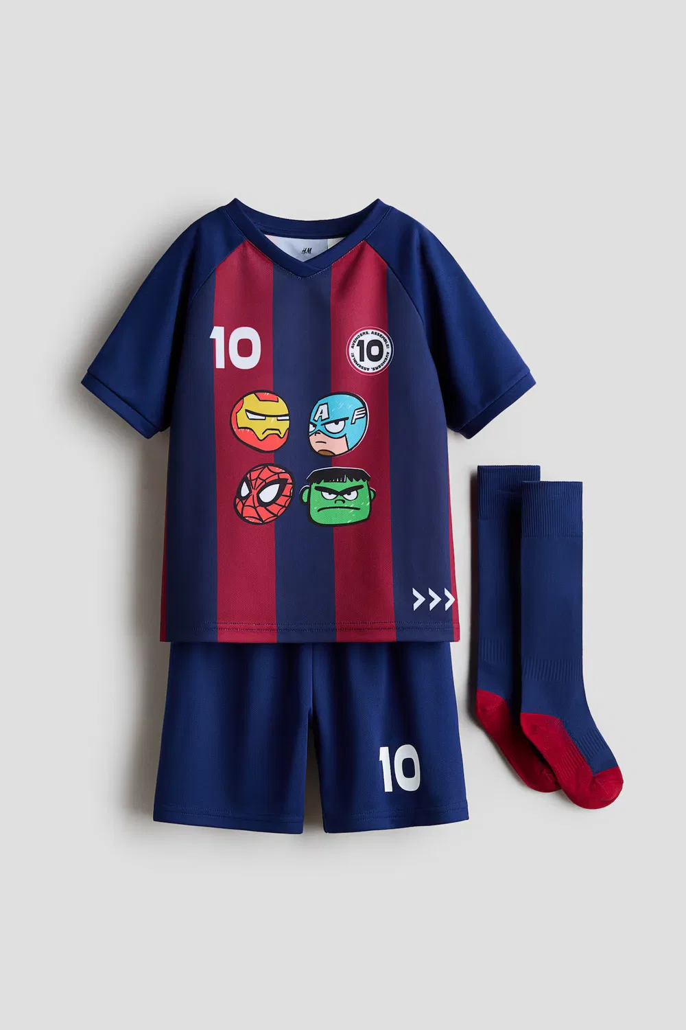 Футбольный набор из 3 предметов с принтом H&M, Marineblau/Spidey