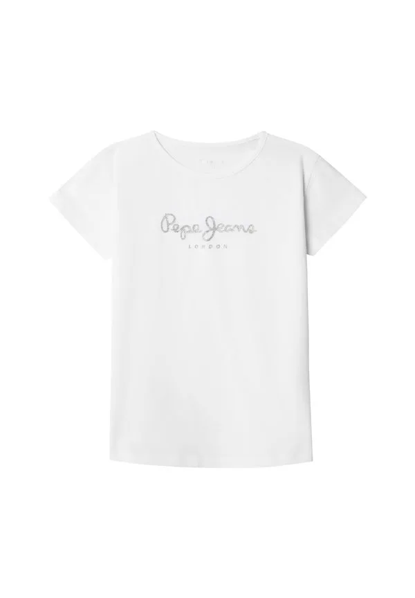 Футболка hana с блестящим принтом Pepe Jeans, White
