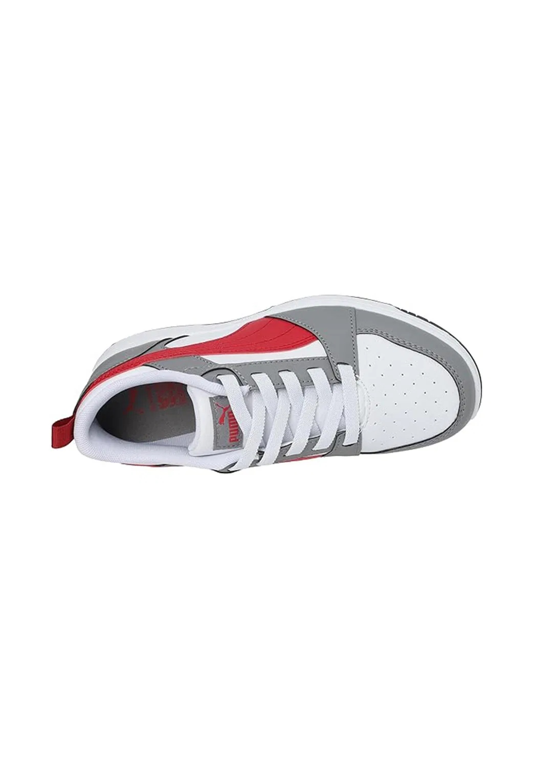 Детские кроссовки с закрытой шнуровкой Rebound V6 Lo AC PS Puma, Weiß Grau — фото 3