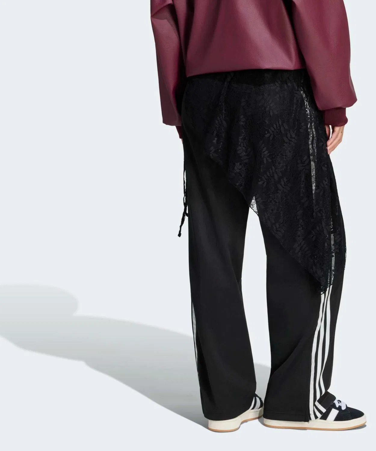 Женские спортивные брюки с отрезной юбкой 2-в-1 Firebird Loose Adidas Originals, Black — фото 2