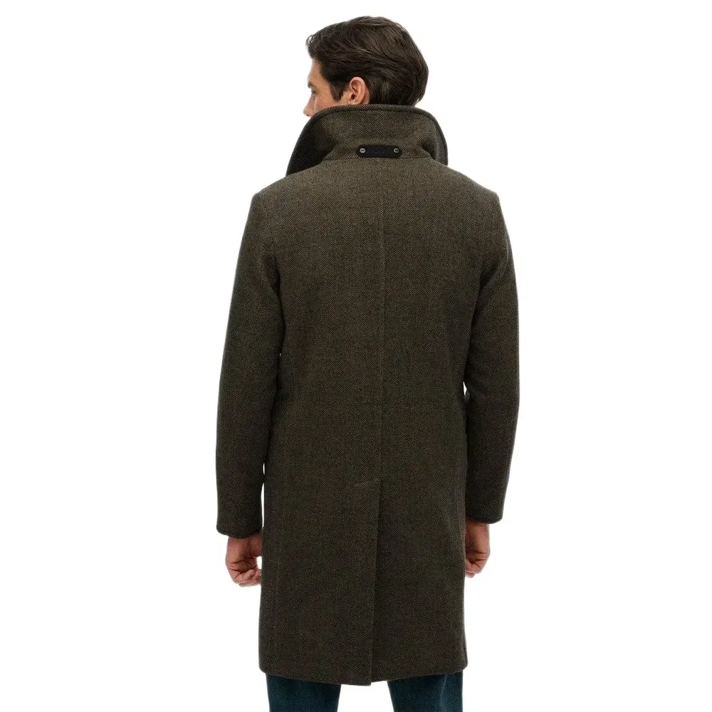 Пальто Merchant Wool Blend Superdry, коричневый — фото 2