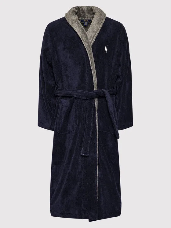 Халат Polo Ralph Lauren, темно-синий — фото 3