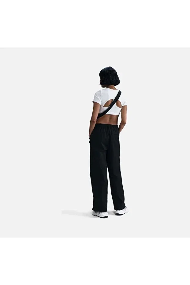 Женские брюки клеш с застежкой на кнопки из твила Sportswear collection Nike, Black — фото 2